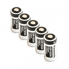 5 x ličio baterija "Panasonic" 3V DL123A, K123LA, CR123, CR123A, EL123AP, EL123, CR17345