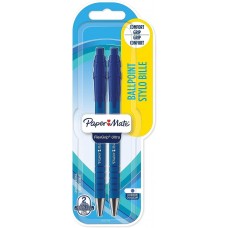 Paper Mate Flexgrip Ultra 1,0 mm mėlynos spalvos automatinis tušinukas2 vnt. - 2027754