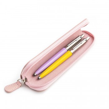 Parker Jotter Originals Lilac ir Yellow tušinukų dovanų rinkinys su rožiniu dėklu