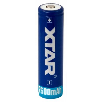 Akumuliatorius Xtar 18650 3,7 V 2600 mAh Li-Ion su apsauga