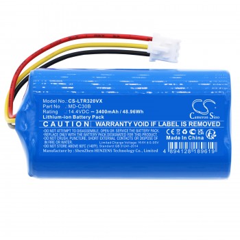 Liectroux MD-C30B 14.4V 3400mAh Li-Ion akumuliatoriaus, skirto C30B C30B 2D Wifi Robot Blaupunkt Midea,