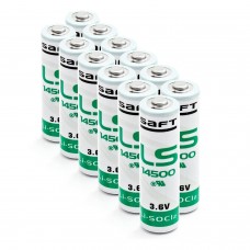 12 x Bateria litowa SAFT LS14500, LS 14500 3,6V 2600mAh Li-SOCl2 AA, SL-360, SL-760, TL-4903, XL-060F, ER6V, ER1505S, SB-11AA
